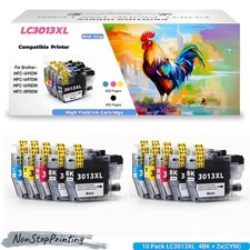 LC3013XL Ink Cartridge 10PK 4BK 2X CYM for Brother MFC-J491DW J895DW 400 Pgs picture