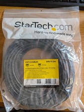 NEW StarTech 50ft CAT6 Ethernet Cable Black Ethernet Wire N6PATCH50BK 650MHz PoE picture