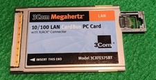 3COM Megahertz 10/100 LAN CardBus PC Network Card w/ XJACK Connector 3CXFE575BT picture