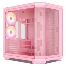 Vetroo CT3 ATX Mid-Tower Gaming Computer PC Case - Pink picture