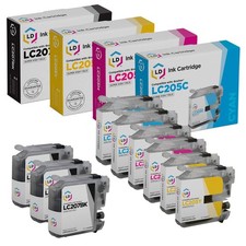 LD 9 Pack LC207 and LC205 Super HY Black & Color Ink Cartridge for Brother picture