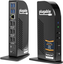 Plugable 13-in-1 USB-C Triple 4K 3x DP 3x HDMI 100W PD Charging Docking Station picture