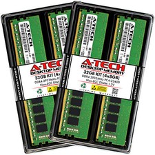 A-Tech 32GB 4x 8GB PC4-23400 Desktop DDR4 2933 Non-ECC DIMM 288-pin Memory RAM picture