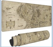 Middle Earth Fantasy Map XL Desk Mat / Gaming Mouse Pad (31.5