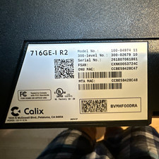 Calix 716GE-I R2 Broadband Gateway Router, 4-Port Ethernet RJ45/RJ11, PSU.  picture