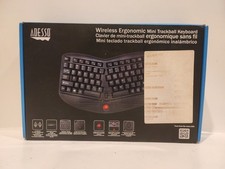 ADESSO WKB-3150UB Wireless Ergonomic Mini Trackball Keyboard Black  picture