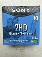 Sony 2HD Floppy Diskettes 1.44 MB 10-Pack NEW picture