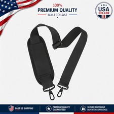 Heavy-Duty Black Shoulder Strap - Adjustable from 29.6