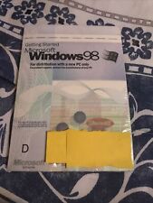 MICROSOFT WINDOWS 98 CD Manual Key 98 Sealed~free Shipping~ picture