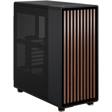 Fractal Design North Charcoal Black Mid Tower PC Case with Walnut Front, Mesh picture