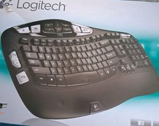 Logitech Cordless Desktop Wave Ergonomic Keyboard NO MOUSE 920-000264 BLACK  picture