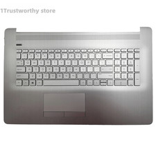 New For HP 17-CA 17-BY 17BY Palmrest w/ Non-Backlit Keyboard Silver L92785-001 picture