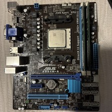 MOBO+CPU+RAM 8GB COMBO AMD A6-6400 ASUS A85XM-A Socket FM2 + CPU cooler w/ I O picture