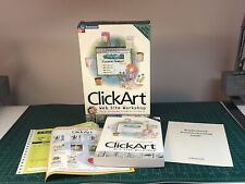 CLICKART Web Site Workshop 1998 Broderbund CLIP ART Windows CD COMPLETE IN BOX picture
