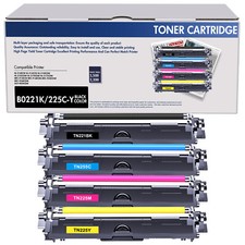 4x TN225 Toner Compatible With Brother TN221BK HL-3170CDW MFC-9130CW MFC-9340CDW picture