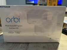 NETGEAR Orbi Whole House Dual Band WiFi System White RBK13 4.5k Sqft Sealed picture