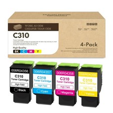 FADSOON® 4 Pack C310 (BK/C/M/Y) Toner Cartridges Replacement for Xerox Printers picture