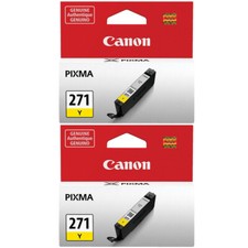 2PK Genuine Canon CLI-271 Yellow Ink for PIXMA MG5720 MG6820 MG7720 TS5020 picture