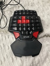Delux Model T9 Hit Man 46 Key One Handed Keyboard Wired Working picture