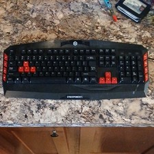 CyberPowerPC Wired USB Gaming Keyboard Black/Red Multimedia English QWERTY picture