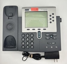 Cisco CP-7906G Unified IP Business VOIP Phone Tested Works Phone Cradle picture