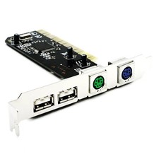 High-Speed PCI 4Ports to PS2 PS/2 for PC Keyboard Mouse Adapter Expansion Card picture