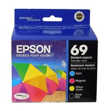 Epson 69/T069120-BCS 4 Pack Combo Ink Cartridge-New in Box picture