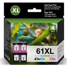 61 XL Black / Color Ink Cartridge For HP ENVY 4500 4501 4502 4504 5530 5531 5535 picture