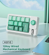 12-Key Wired Mechanical Macro Keyboard RGB Custom Gaming Keypad Knob Hot Swap picture