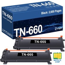 2PK Black Toner Cartridge For Brother TN660 TN630 HL-L2380DW MFC-L2700DW Printer picture