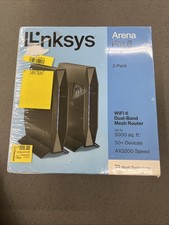 Linksys Arena Pro 6 WiFi 6 Dual Band Mesh Router 2 Pack AX3200, 50+ Devices, New picture