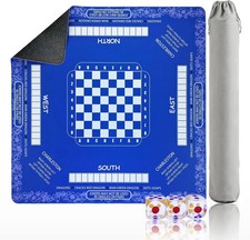 Mahjong Mat (32.4×32.4 Inch), Mahjong Mat for Table with Carrying Bag, Anti-Slip picture