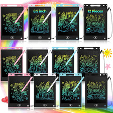 12 Pack LCD Writing Tablets for Kids, 8.5 Inch Erasable Doodle Boards Portable E picture