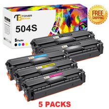 5 CLT-K504S 504 SET Toner Cartridges for Samsung SL-C1810W SL-C1860FW CLX-4195FW picture