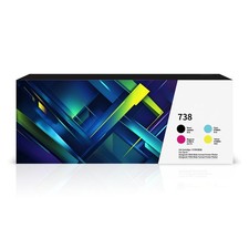 High Yield 738 Ink Cartridge Wide Format 4 PK -300ML 498N8A 676M6A 676M7A 676M8A picture