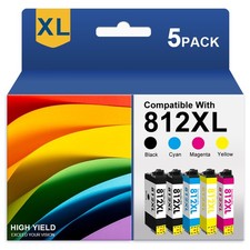 T812 XL 812XL Ink Cartridge For Epson WorkForce EC-C7000 WF-7310 WF-7820 WF-7840 picture