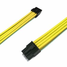 8-Pin Red GPU PSU Sleeved Graphic Card Power Supply Extension + Cable Comb PC picture