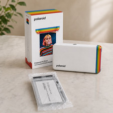 White Polaroid Hi-Print 2x3 Bluetooth Photo Printer 9046 Tested Box + 10 Prints picture