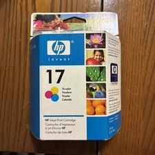 Genuine OEM HP 17 Tri Color Printer Ink Cartridge C6625A Exp Jan 2008 - New picture