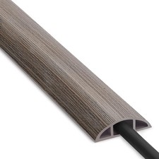 6ft Gray Wood-Style Floor Cord Cover & Cable Management System picture