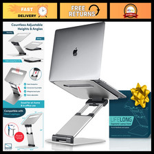 Ergonomic Adjustable Laptop Stand for Desk, Premium Aluminum, 11-17