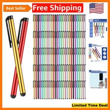 Durable 200 Pack Stylus Pens - Universal Fine Point Touchscreen Pens, 10 Colors picture