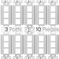 Keystone Wall Plate Insert Keystone Jack Cover fits Decorative Faceplate White picture