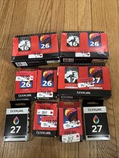 Lexmark Genuine Ink Cartridges 16 26 17 27 Combo Packs Color Printer Ink Lot picture