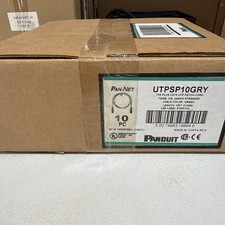 BOX OF 10 Panduit UTPSP10GRY Patch Cord RJ-45 UTP CAT6 24AWG GREEN 10FT CABLE picture