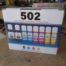 Inkrobat 502 Compatible Ink Bottles Combo Pack 8-Pack BK/C/M/Y Refill For Epson picture
