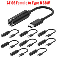 10X 65W 74*06 Female to Type C Charger Converter USB Cable Adapter Fit HP Dell picture