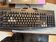Logitech G105 Model Y-U0013 Wired Gaming Keyboard Black/Red USB Blue LED Y5Y8 picture