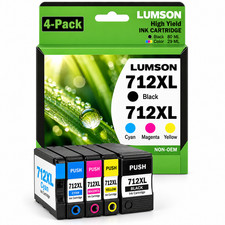712XL Ink Cartridges Compatible For DesignJet T210 T230 T230 T520 T630 (4Pack) picture