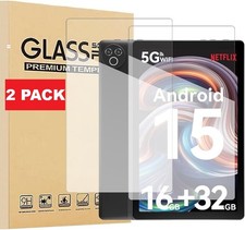 2 Pack Evermyth 10 inch KB1001 Android 15 Tablet Screen Protector Tempered Glass picture
